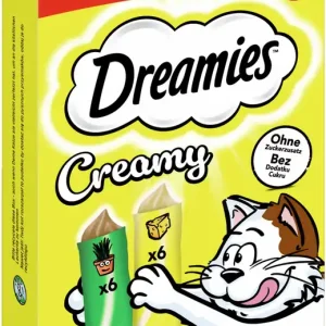 Solange Der Vorrat Reicht Dreamies Creamy mit Katzenminze und Käse 12 x 10 g
